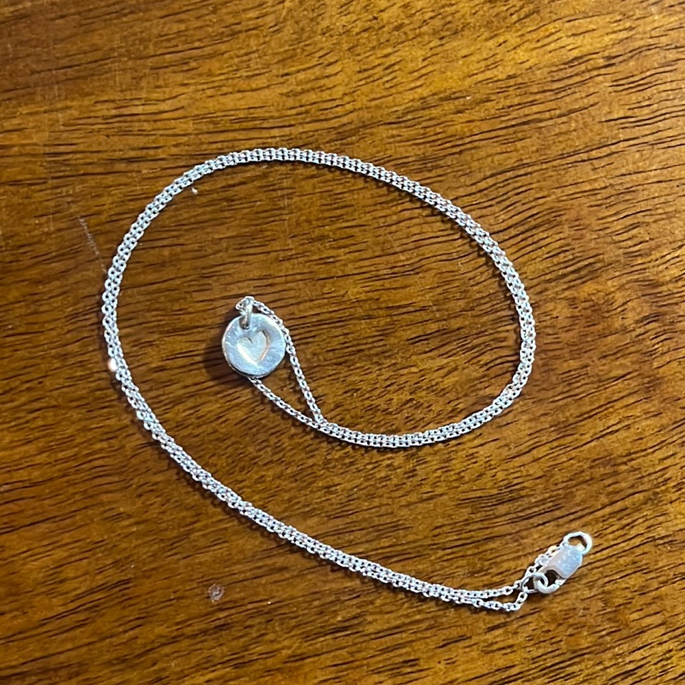Silver Heart Pendant Chain Necklace
